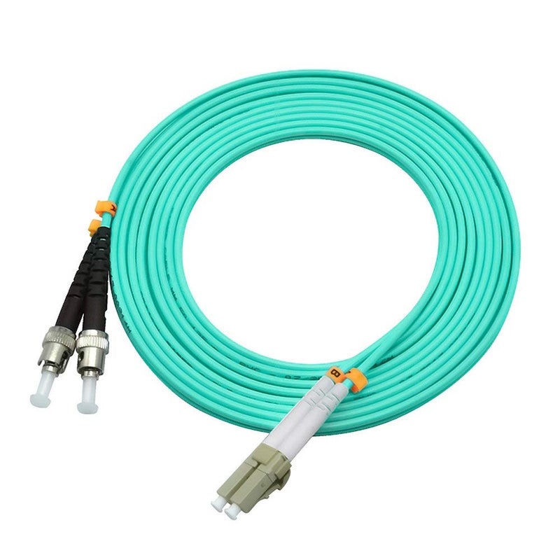 Jeirdus 5Meters 16ft LC to ST Duplex 50/125 10G OM3 Multi-Mode Fiber Optic Cable Jumper Optical Patch Cord LC-ST - Image 3